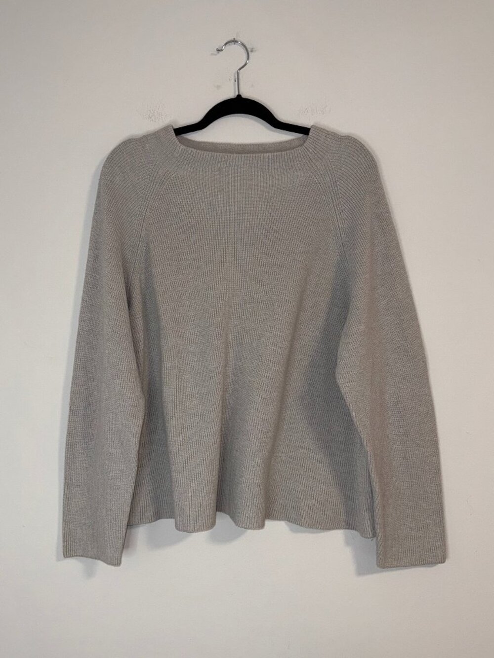 Eileen Fisher Woman Boxy Mock Neck Gray Knit Sweater Sz 2X